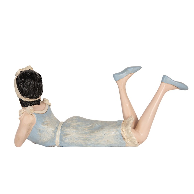 Clayre & Eef Statuetta decorativa Donna 26x12x9 cm Beige Plastica