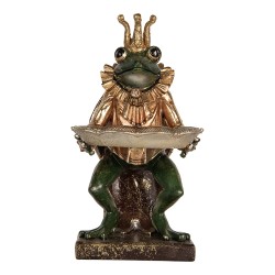 Clayre & Eef Decoratie Beeld Kikker 16x15x28 cm Groen Kunststof