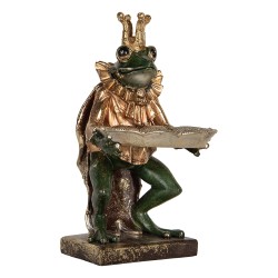 Clayre & Eef Decoratie Beeld Kikker 16x15x28 cm Groen Kunststof