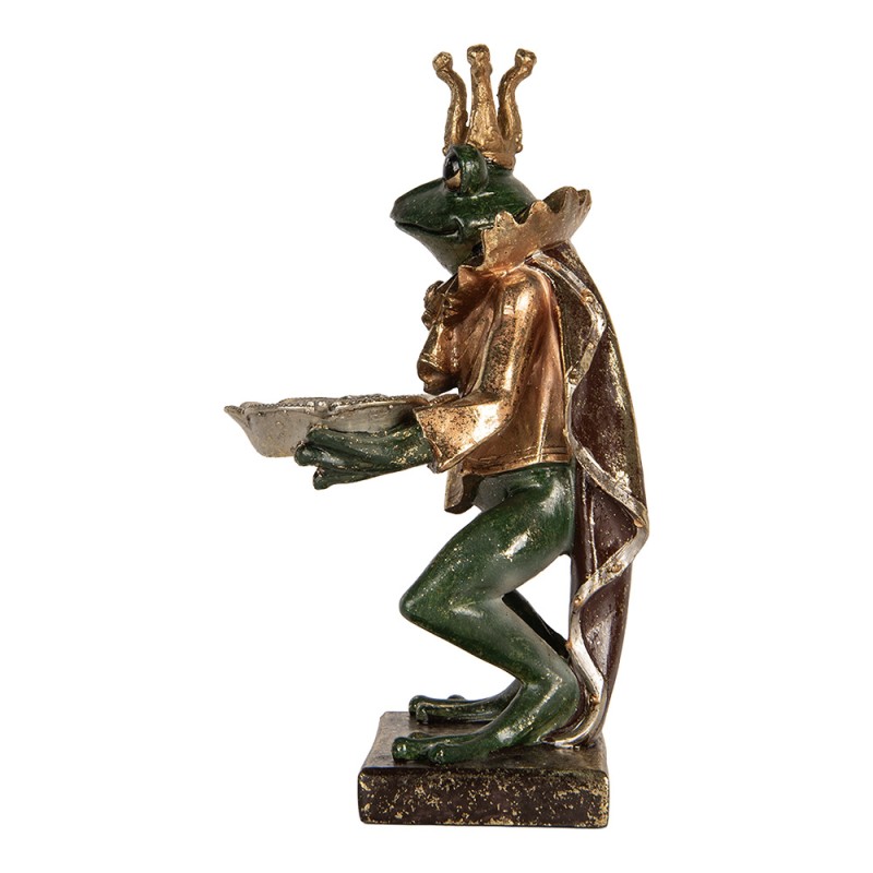 Clayre & Eef Decoratie Beeld Kikker 16x15x28 cm Groen Kunststof