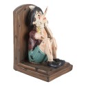 Clayre & Eef Boekensteunen Set van 2 Pinokkio 24x11x17 cm Bruin Kunststof