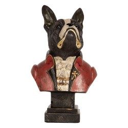 Clayre & Eef Decoratie Beeld Hond 15x12x26 cm Zwart Kunststof