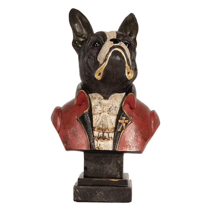 Clayre & Eef Decoratie Beeld Hond 15x12x26 cm Zwart Kunststof