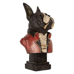 Clayre & Eef Decoratie Beeld Hond 15x12x26 cm Zwart Kunststof