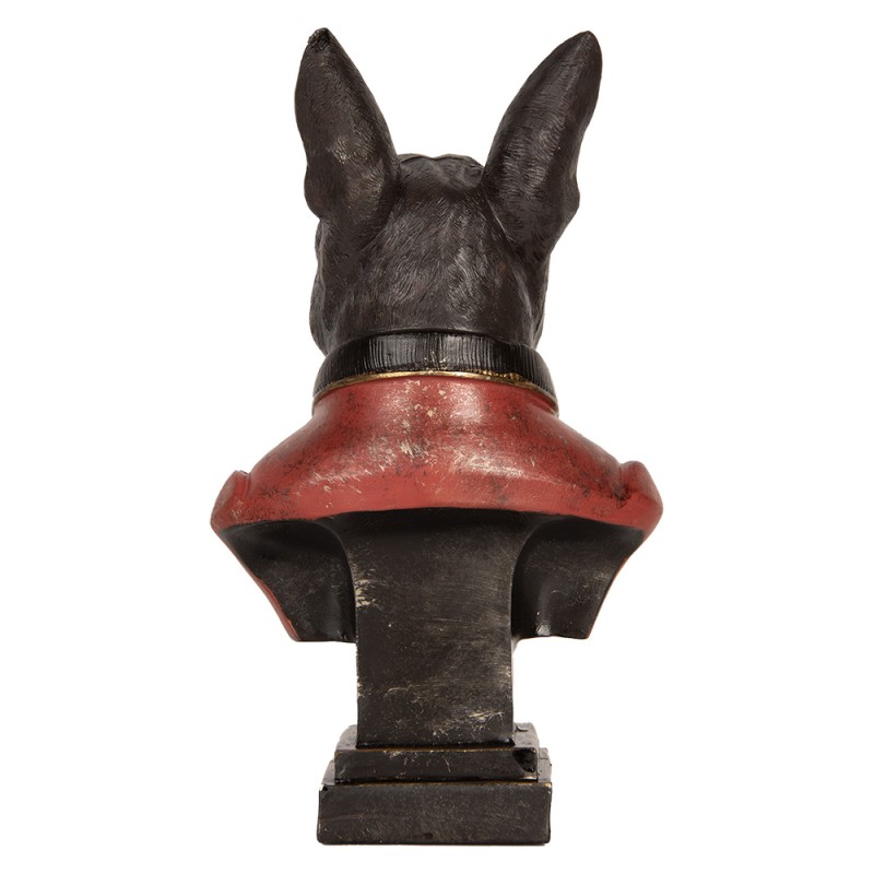 Clayre & Eef Decoratie Beeld Hond 15x12x26 cm Zwart Kunststof