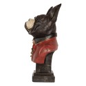 Clayre & Eef Decoratie Beeld Hond 15x12x26 cm Zwart Kunststof