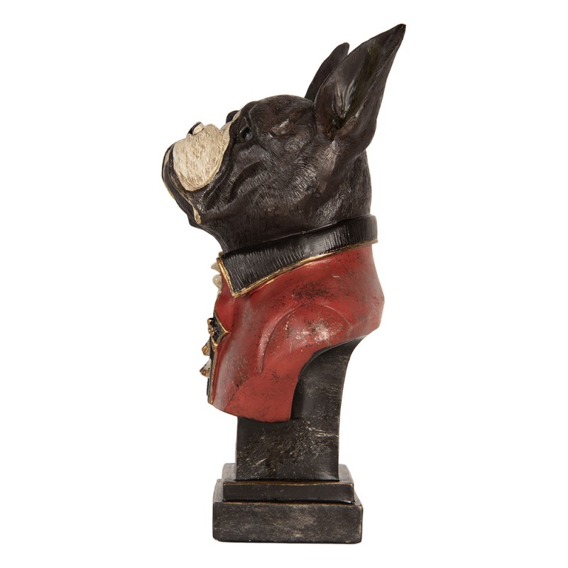 Clayre & Eef Decoratie Beeld Hond 15x12x26 cm Zwart Kunststof