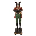 Clayre & Eef Kandelaar Hond 18x11x35 cm Zwart Kunststof