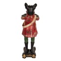 Clayre & Eef Kandelaar Hond 18x11x35 cm Zwart Kunststof