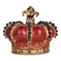 Clayre & Eef Decorative Figurine Crown Ø 13x11 cm Red Plastic