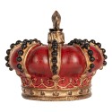 Clayre & Eef Decorative Figurine Crown Ø 13x11 cm Red Plastic
