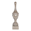Clayre & Eef Dekoration Ornament Ø 11x43 cm Grau Kunststoff