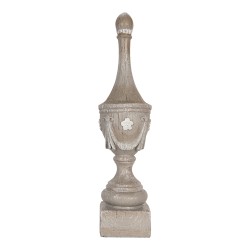 Clayre & Eef Dekoration Ornament Ø 11x43 cm Grau Kunststoff