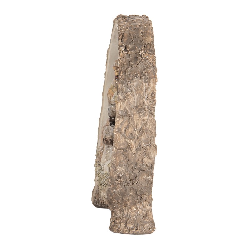 Clayre & Eef Kerstdecoratie Beeld Kerstgroep 18x4x15 cm Bruin Kunststof