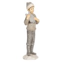 Clayre & Eef Dekorationsfigur Kinder 8x7x22 cm Grau Kunststoff