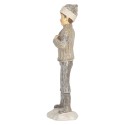 Clayre & Eef Dekorationsfigur Kinder 8x7x22 cm Grau Kunststoff