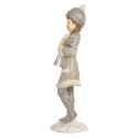 Clayre & Eef Dekorationsfigur Kinder 8x7x22 cm Grau Kunststoff