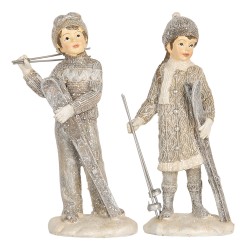 Clayre & Eef Image de décoration Enfants 8x7x15 cm Gris Plastique
