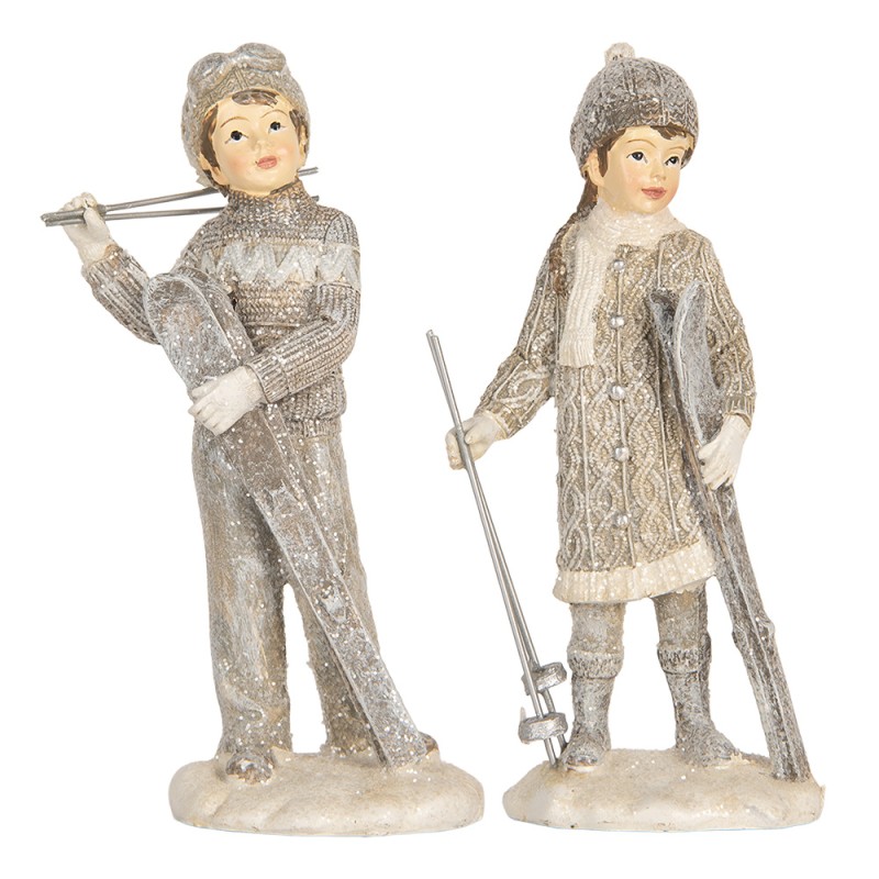 Clayre & Eef Image de décoration Enfants 8x7x15 cm Gris Plastique