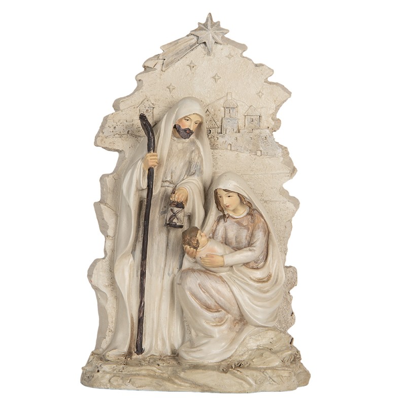 Clayre & Eef Christmas Decoration Figurine Nativity Scene 15x7x24 cm Beige Plastic