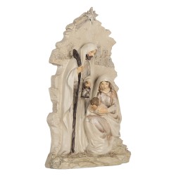 Clayre & Eef Christmas Decoration Figurine Nativity Scene 15x7x24 cm Beige Plastic