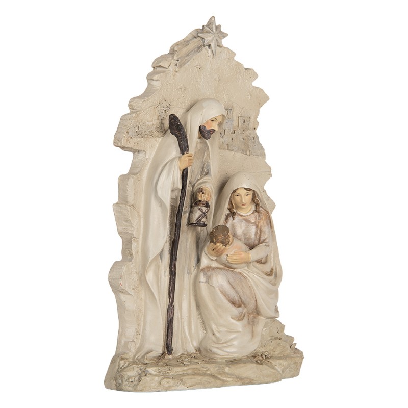 Clayre & Eef Christmas Decoration Figurine Nativity Scene 15x7x24 cm Beige Plastic