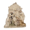 Clayre & Eef Weihnachtsdekorationsfigur Krippe 24x8x27 cm Beige Kunststoff