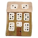 Clayre & Eef Portacandela Casa 10x7x14 cm Verde Ceramica