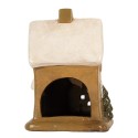 Clayre & Eef Portacandela Casa 15x12x20 cm Marrone Ceramica