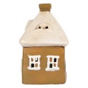 Clayre & Eef Portacandela Casa 12x9x14 cm Marrone Ceramica
