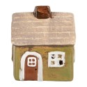 Clayre & Eef Portacandela Casa 8x7x10 cm Verde Ceramica