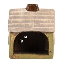 Clayre & Eef Portacandela Casa 8x7x10 cm Verde Ceramica