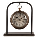 Clayre & Eef Orologio da tavolo 14x5x16 cm / 1xAA Marrone Metallo