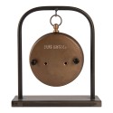 Clayre & Eef Orologio da tavolo 14x5x16 cm / 1xAA Marrone Metallo