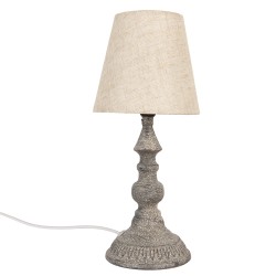 Clayre & Eef Tischlampe Ø 14x32 cm E27/max 1x40W Grau Metall