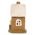 Clayre & Eef Portacandela Casa 10x10x16 cm Marrone Ceramica