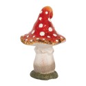Clayre & Eef Statuetta decorativa Fungo 10x11x16 cm Rosso Ceramica