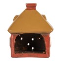 Clayre & Eef Waxinelichthouder Huis 9x6x10 cm Rood Keramiek