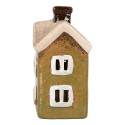 Clayre & Eef Portacandela Casa 11x7x13 cm Verde Ceramica