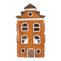 Clayre & Eef Portacandela Casa 20x15x23 cm Arancione Ceramica
