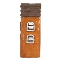 Clayre & Eef Portacandela Casa 20x15x23 cm Arancione Ceramica