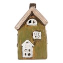 Clayre & Eef Portacandela Casa 9x7x16 cm Verde Ceramica