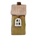 Clayre & Eef Portacandela Casa 9x7x16 cm Verde Ceramica