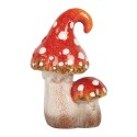 Clayre & Eef Statuetta decorativa Fungo 8x6x12 cm Rosso Ceramica