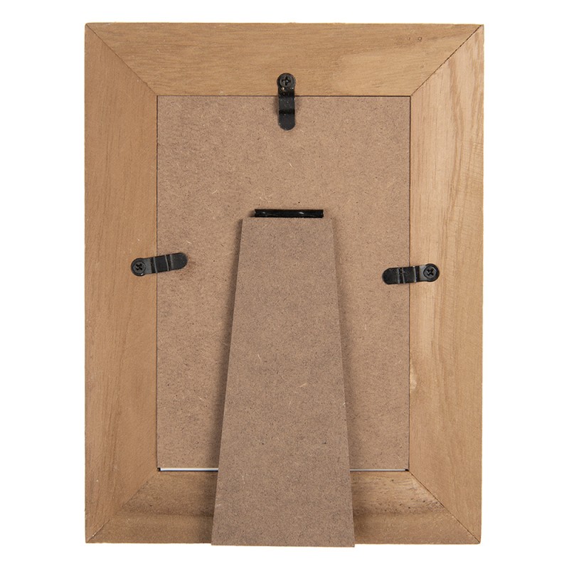 Clayre & Eef Photo Frame 10x15 cm Brown Beige Wood