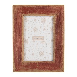 Clayre & Eef Cadre photo 10x15 cm Marron Rouge Bois