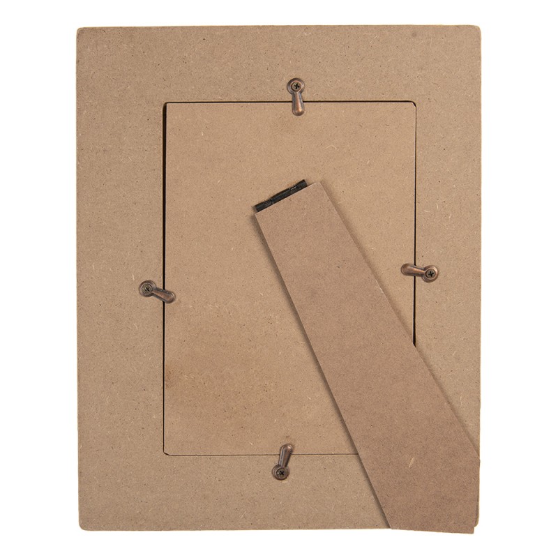 Clayre & Eef Photo Frame 13x18 cm Brown White Wood
