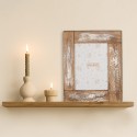 Clayre & Eef Photo Frame 13x18 cm Brown White Wood