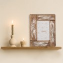 Clayre & Eef Bilderrahmen 10x15 cm Braun Weiß Holz