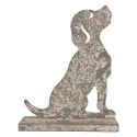 Clayre & Eef Image de décoration Chien 20x8x24 cm Gris Métal